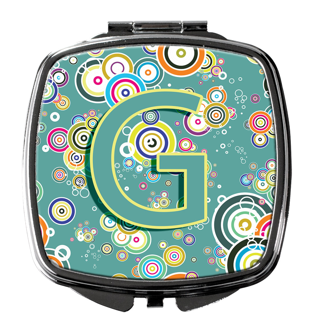 Letter G Circle Circle Teal Initial Alphabet Compact Mirror CJ2015-GSCM  the-store.com.