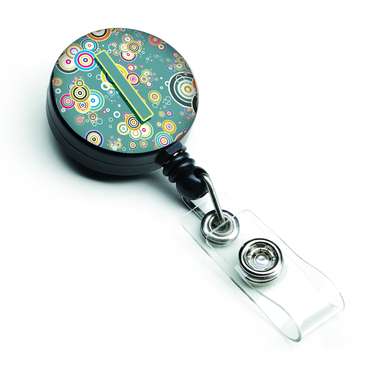 Letter I Circle Circle Teal Initial Alphabet Retractable Badge Reel CJ2015-IBR  the-store.com.