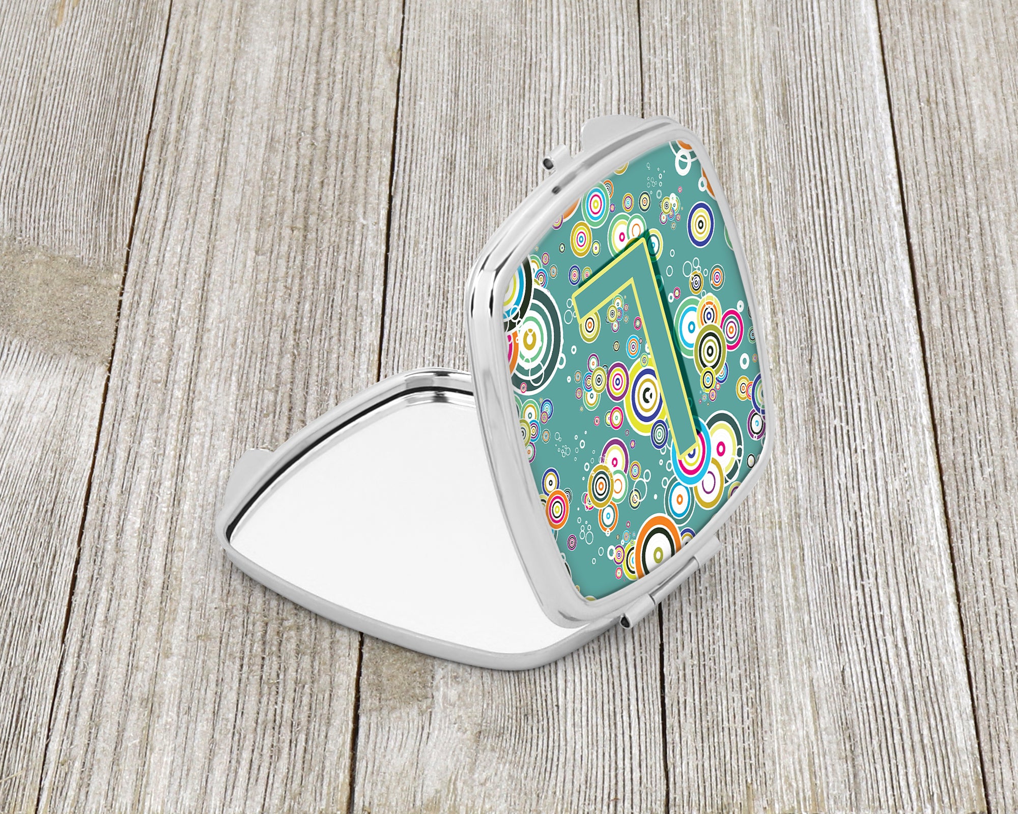 Letter L Circle Circle Teal Initial Alphabet Compact Mirror CJ2015-LSCM  the-store.com.