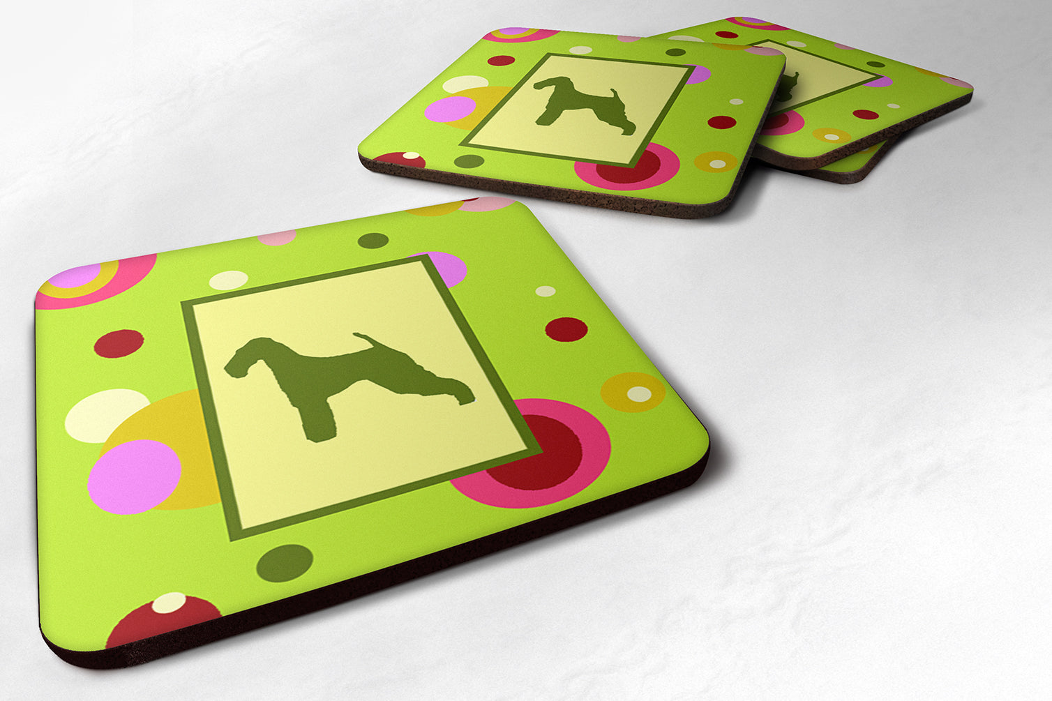 Set of 4 Airedale Foam Coasters - the-store.com