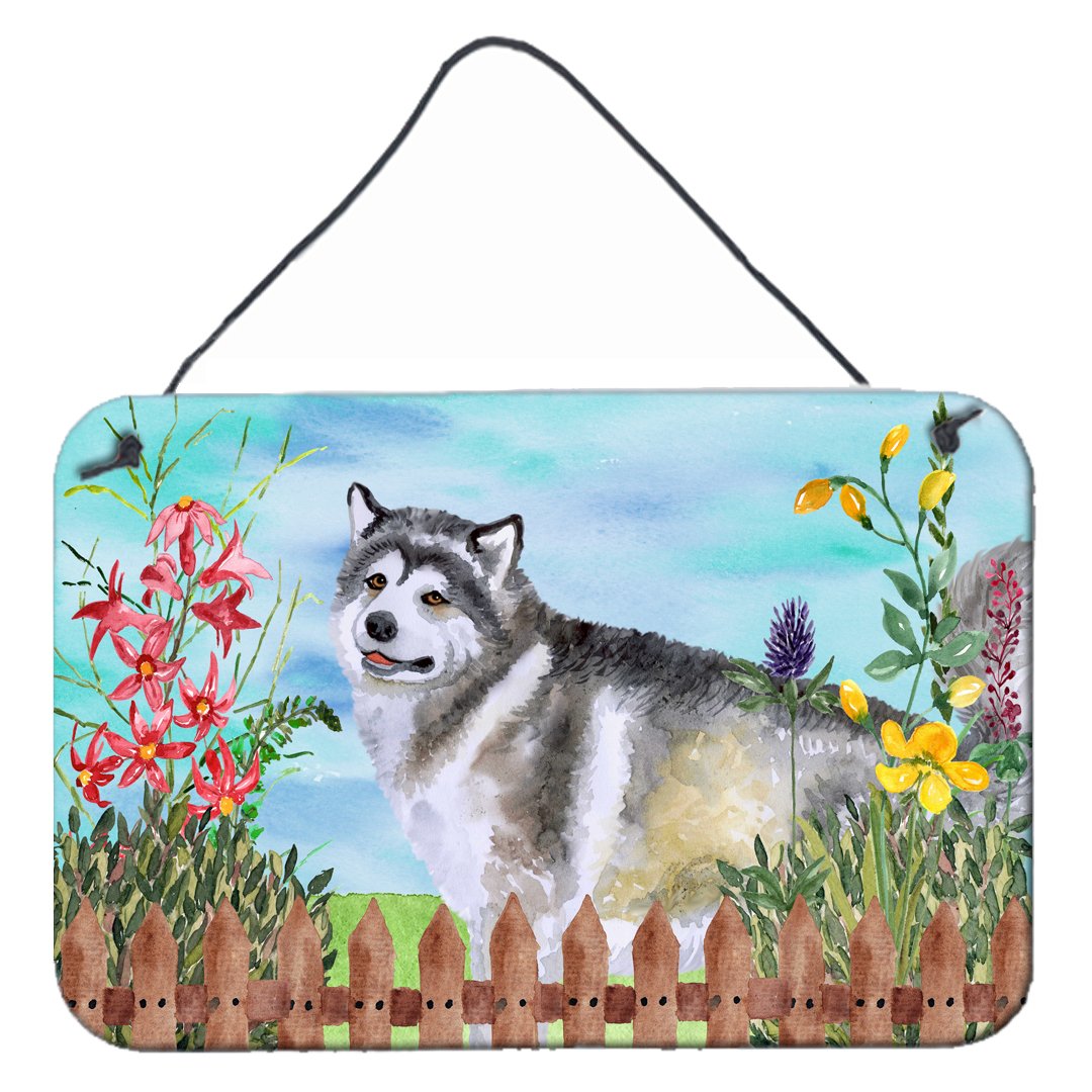 Alaskan Malamute Spring Wall or Door Hanging Prints CK1200DS812 by Caroline&#39;s Treasures