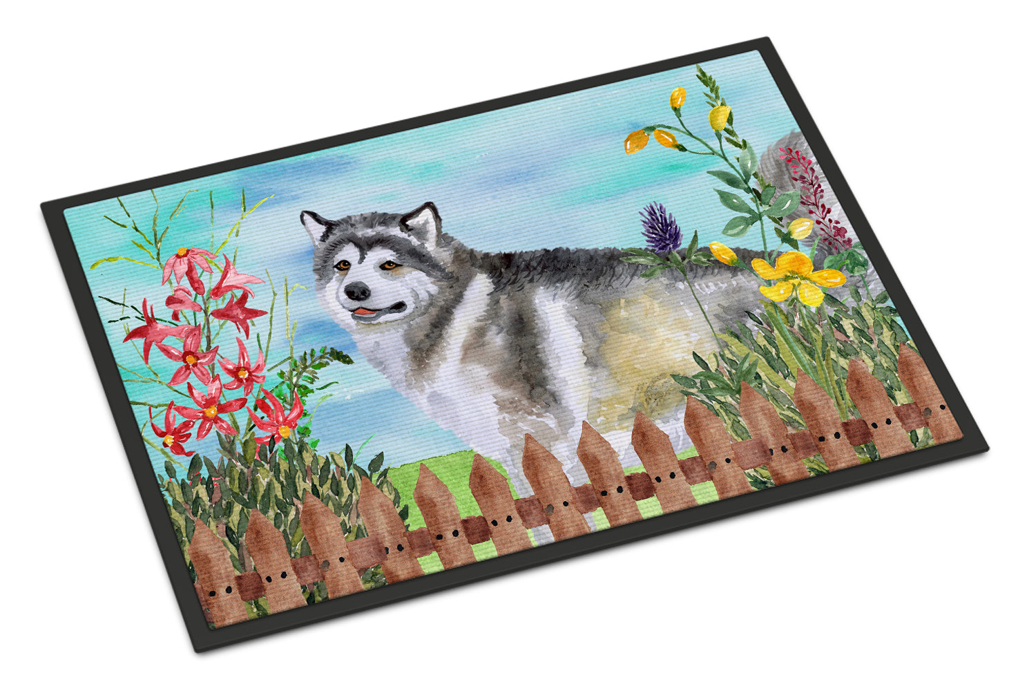 Alaskan Malamute Spring Indoor or Outdoor Mat 18x27 CK1200MAT - the-store.com