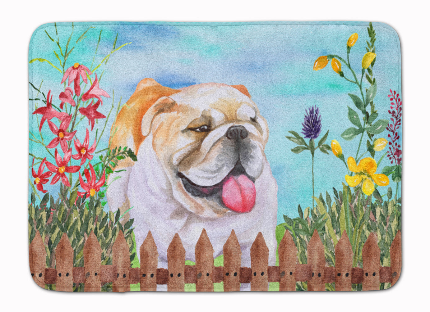 English Bulldog Spring Machine Washable Memory Foam Mat CK1201RUG - the-store.com