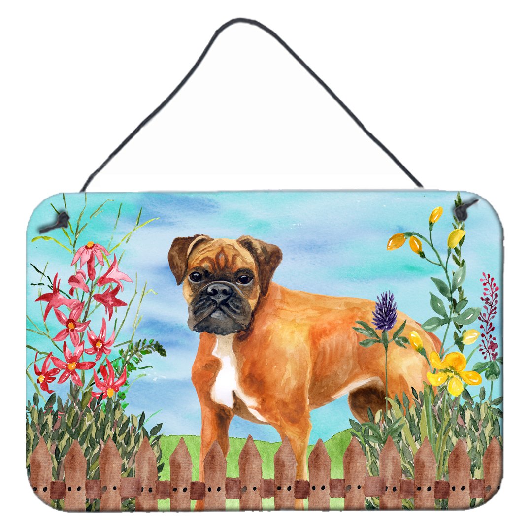 German Boxer Spring Wall or Door Hanging Prints CK1202DS812 by Caroline&#39;s Treasures