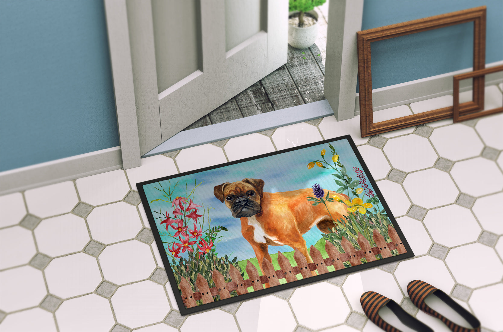 German Boxer Spring Indoor or Outdoor Mat 18x27 CK1202MAT - the-store.com