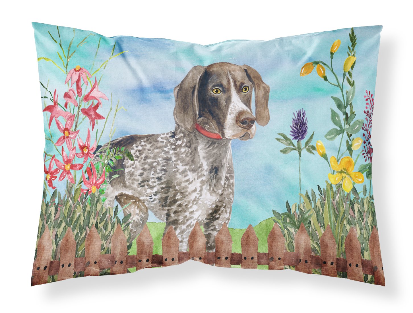 German Shorthaired Pointer Spring Fabric Standard Pillowcase CK1203PILLOWCASE by Caroline's Treasures