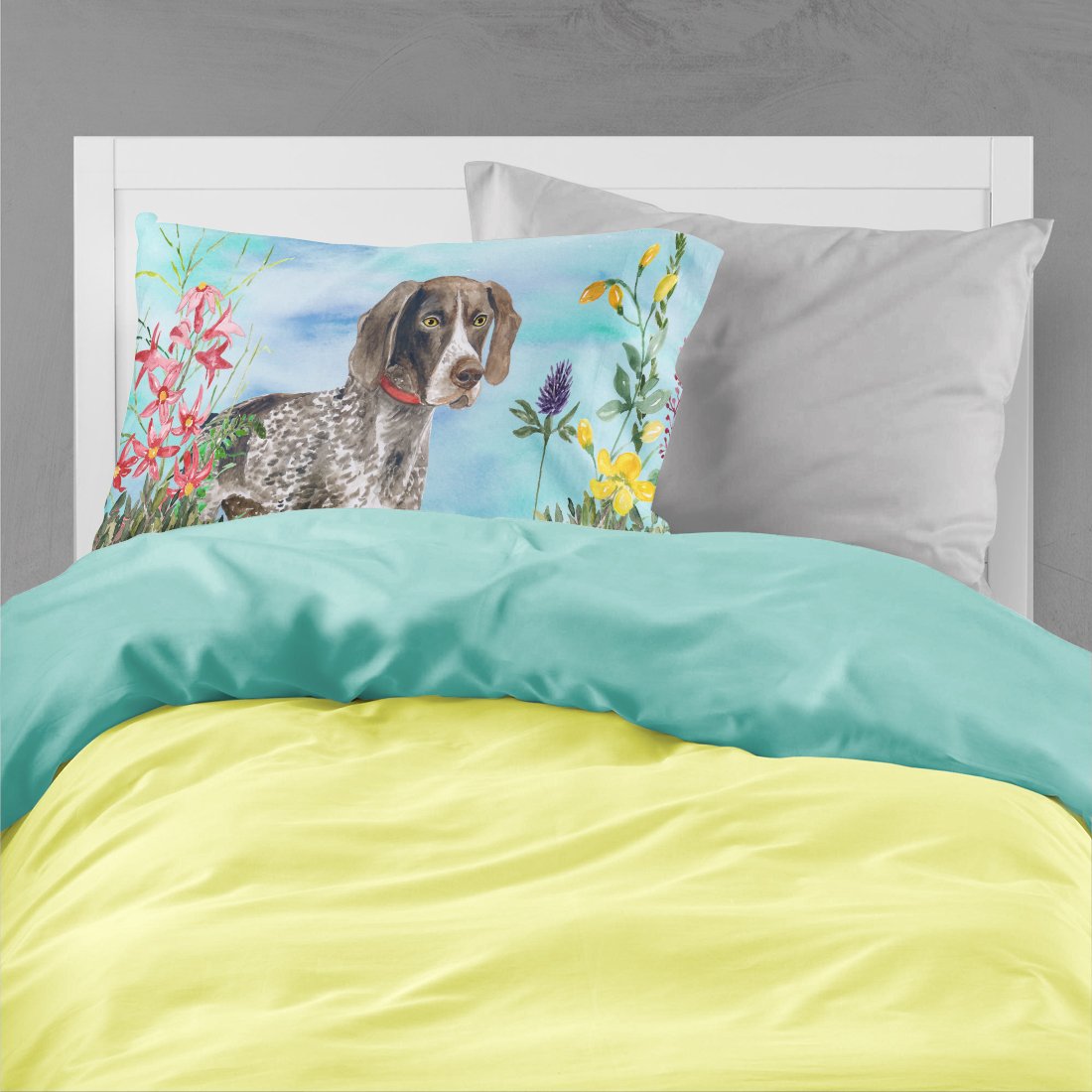 German Shorthaired Pointer Spring Fabric Standard Pillowcase CK1203PILLOWCASE by Caroline's Treasures