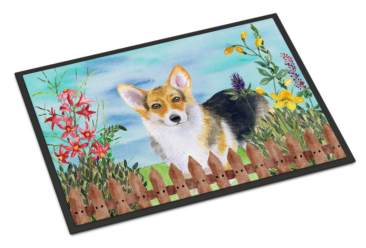 Pembroke Corgi Spring Indoor or Outdoor Mat 24x36 CK1204JMAT by Caroline's Treasures