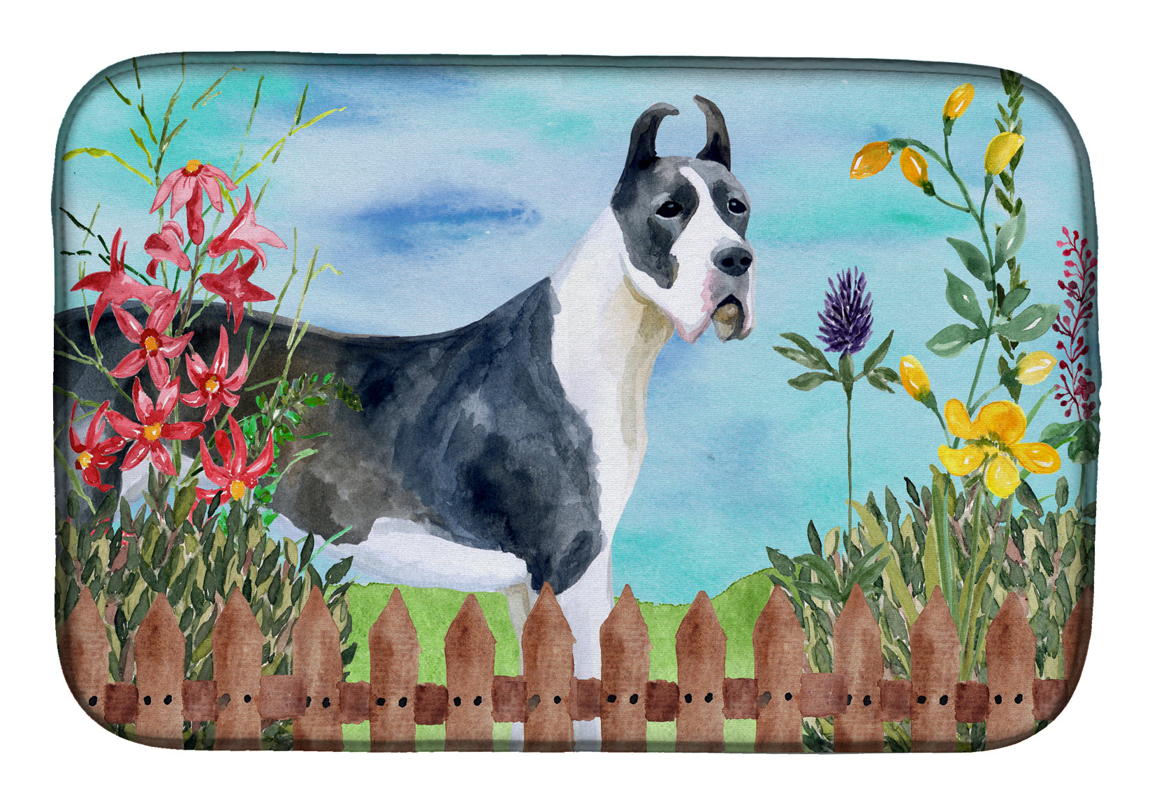 Harlequin Great Dane Spring Dish Drying Mat CK1205DDM  the-store.com.