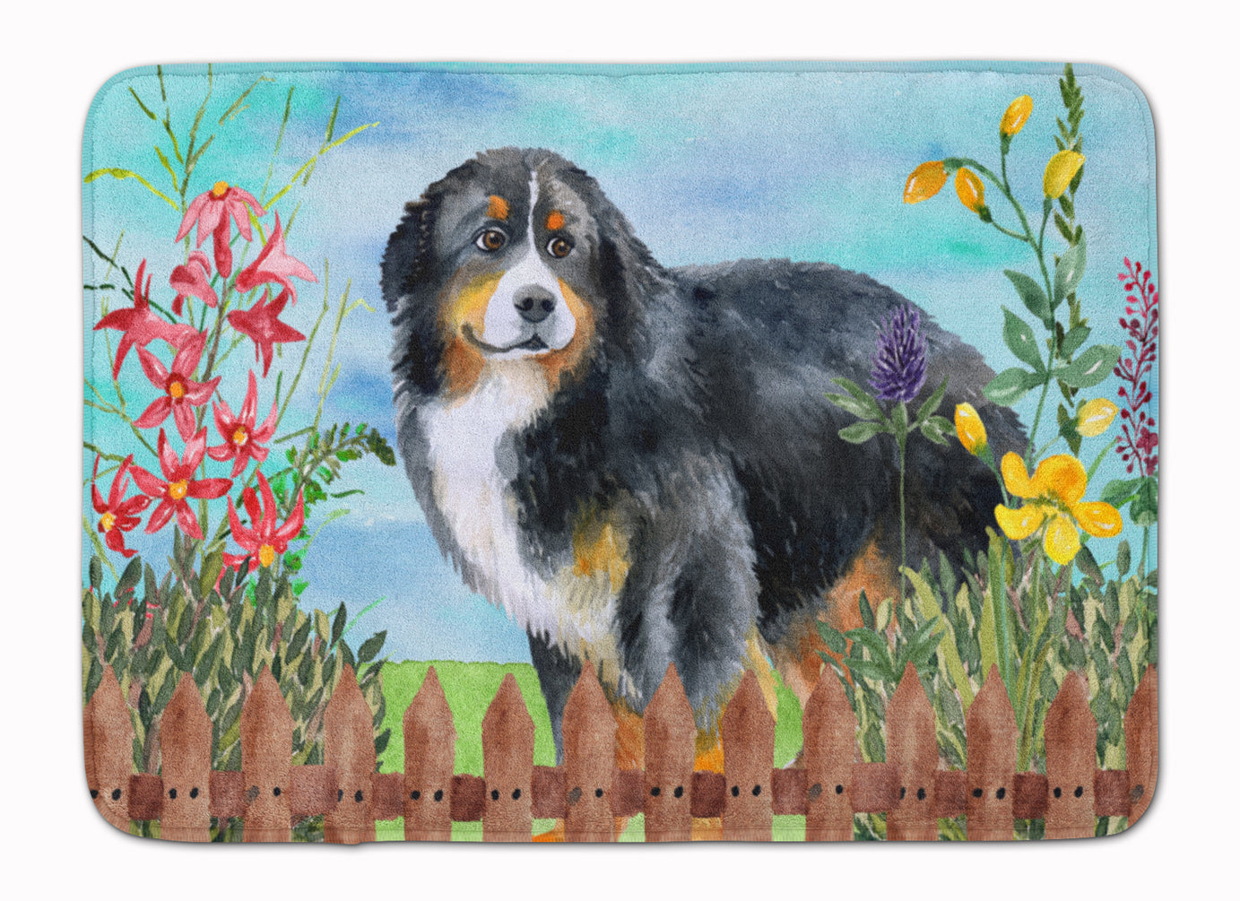 Bernese Mountain Dog Spring Machine Washable Memory Foam Mat CK1207RUG - the-store.com