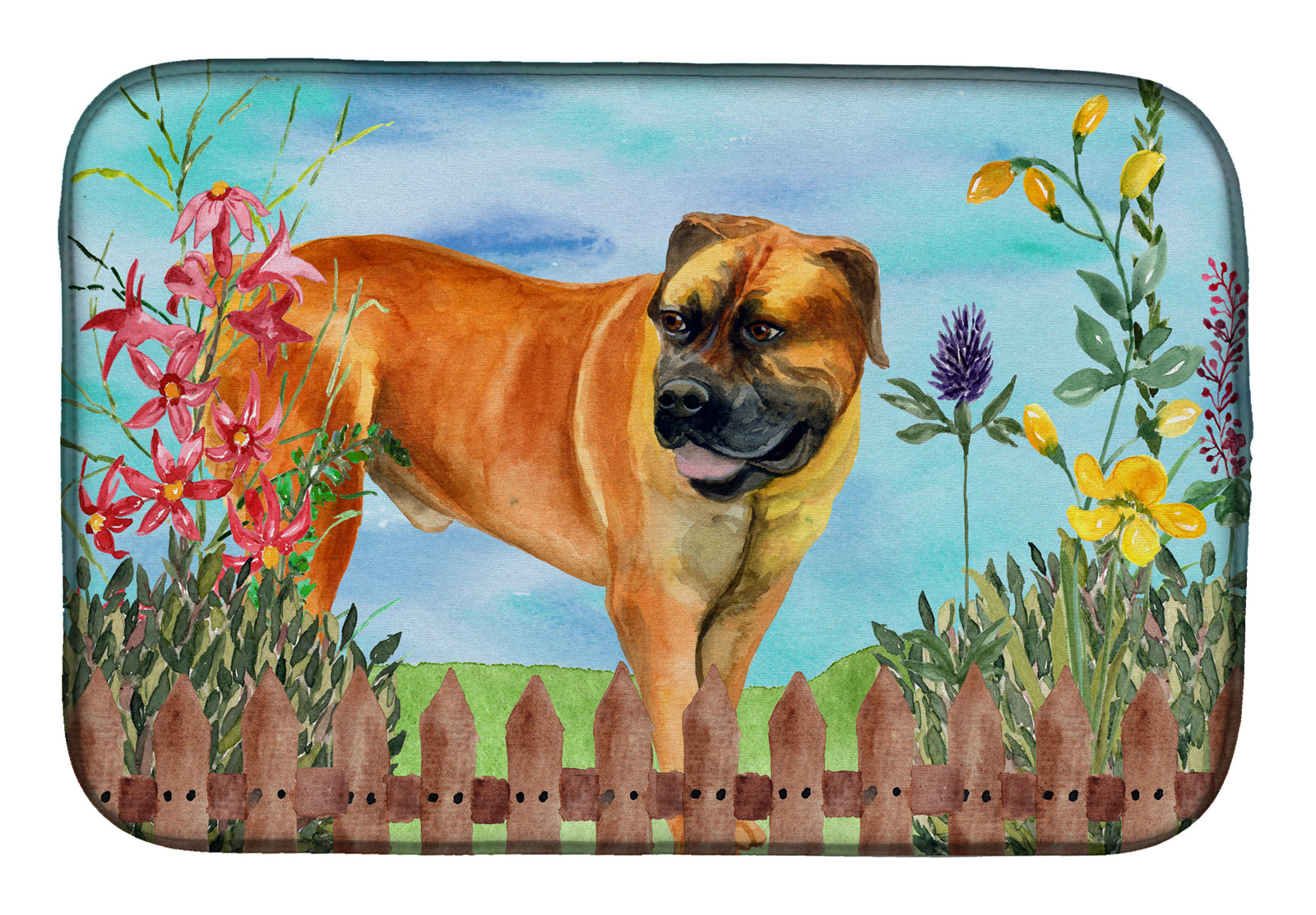 Boerboel Mastiff Spring Dish Drying Mat CK1208DDM  the-store.com.