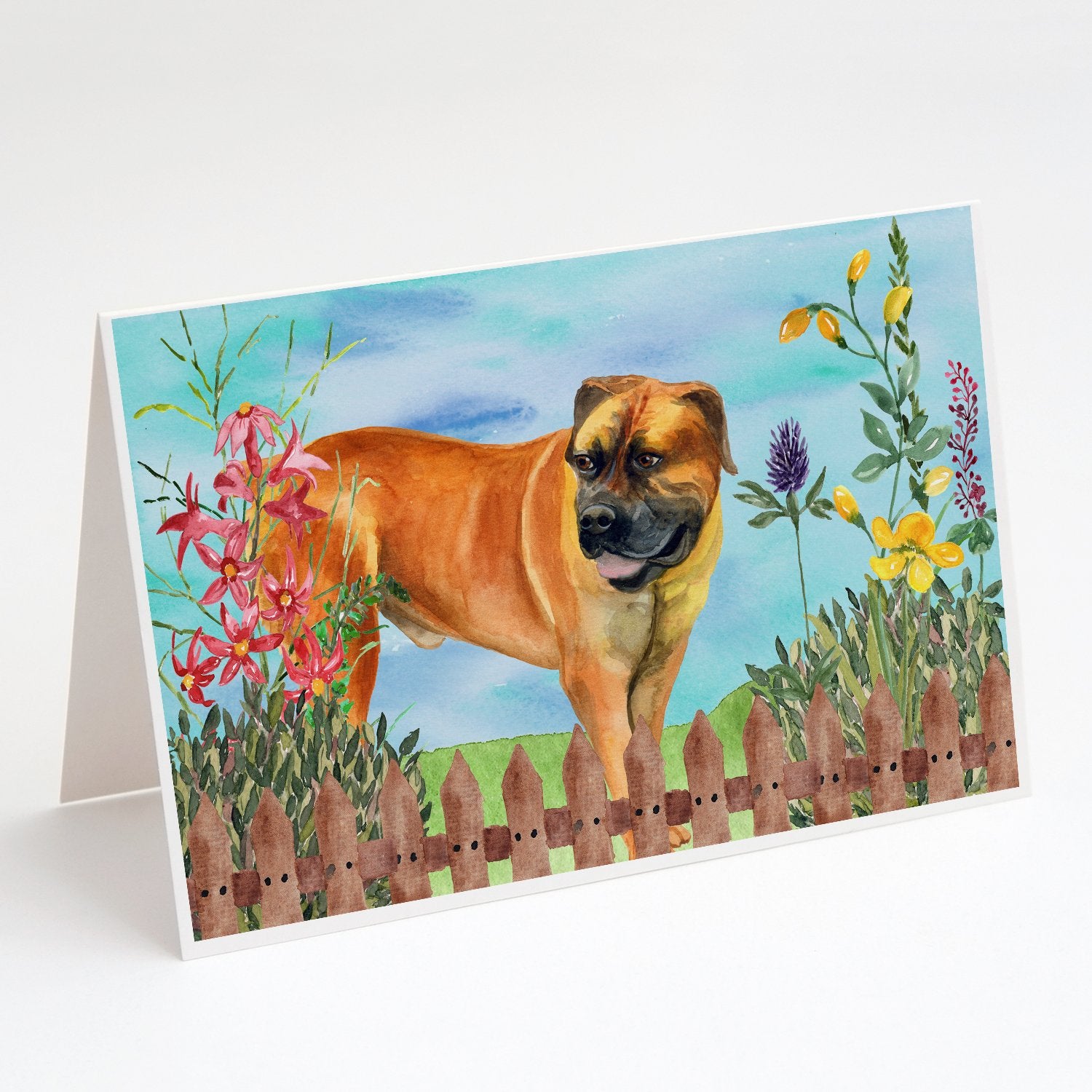 Buy this Boerboel Mastiff Spring Greeting Cards and Envelopes Pack of 8