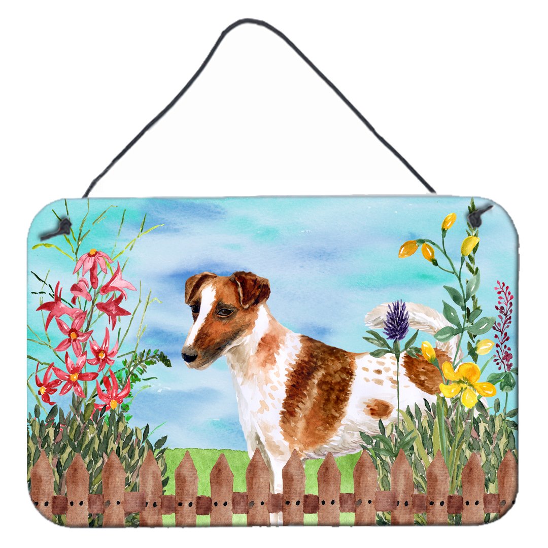 Smooth Fox Terrier Spring Wall or Door Hanging Prints CK1209DS812 by Caroline&#39;s Treasures