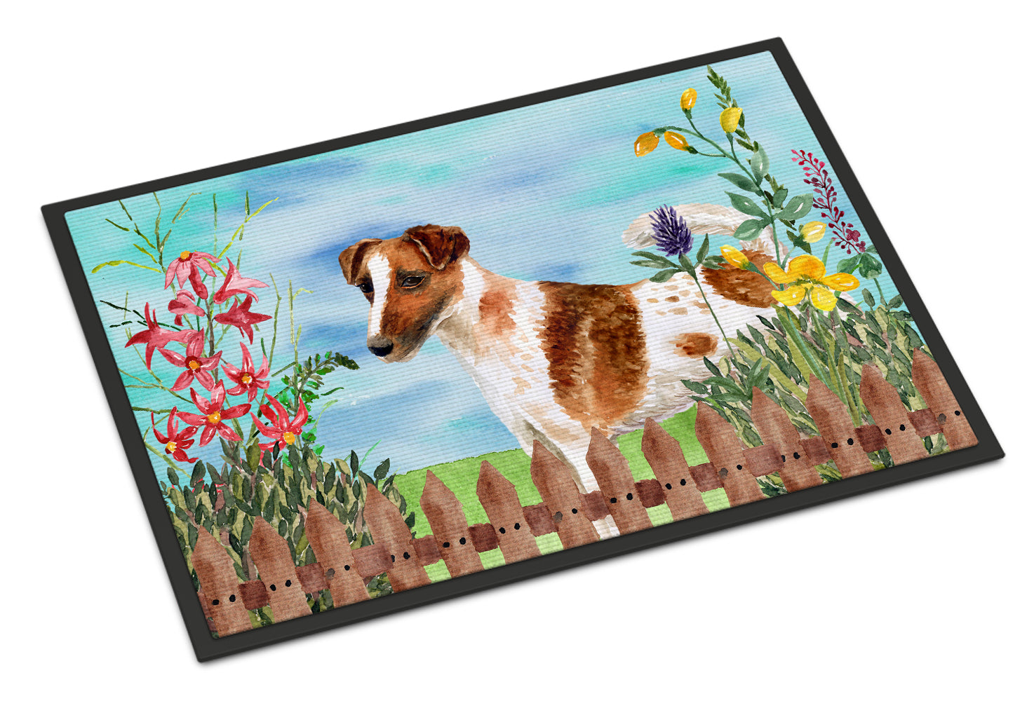 Smooth Fox Terrier Spring Indoor or Outdoor Mat 18x27 CK1209MAT - the-store.com