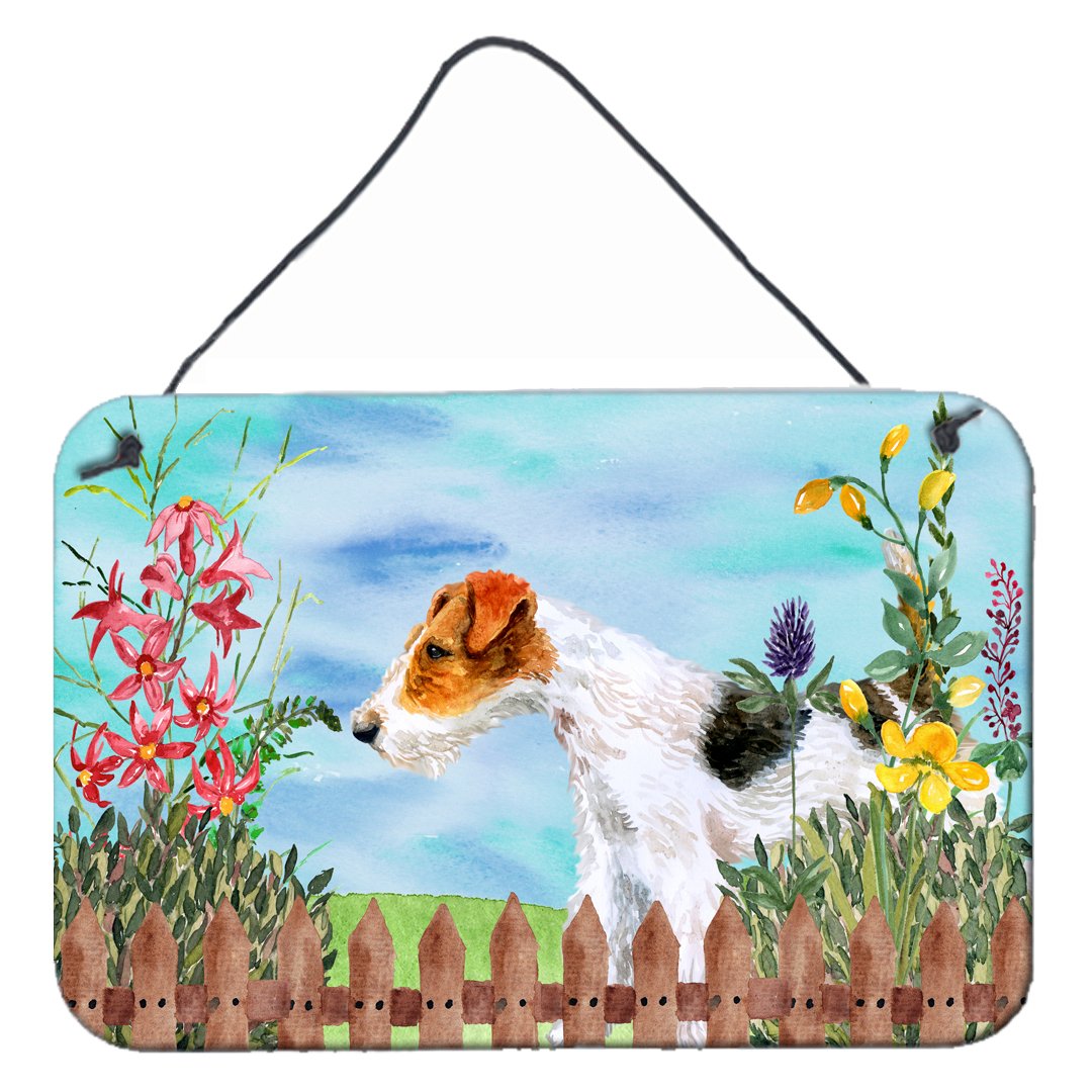 Fox Terrier Spring Wall or Door Hanging Prints CK1212DS812 by Caroline&#39;s Treasures