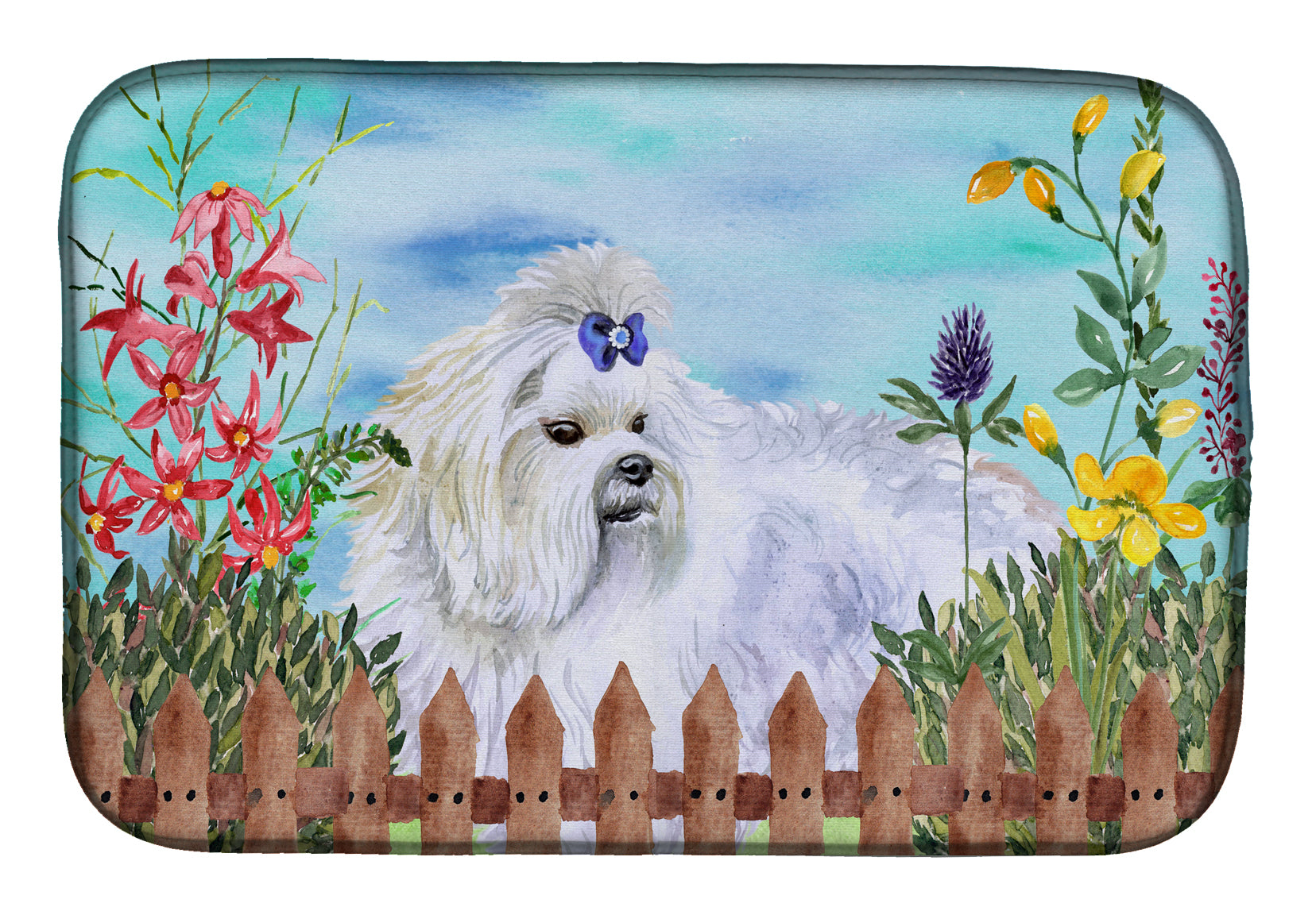 Maltese Spring Dish Drying Mat CK1213DDM  the-store.com.