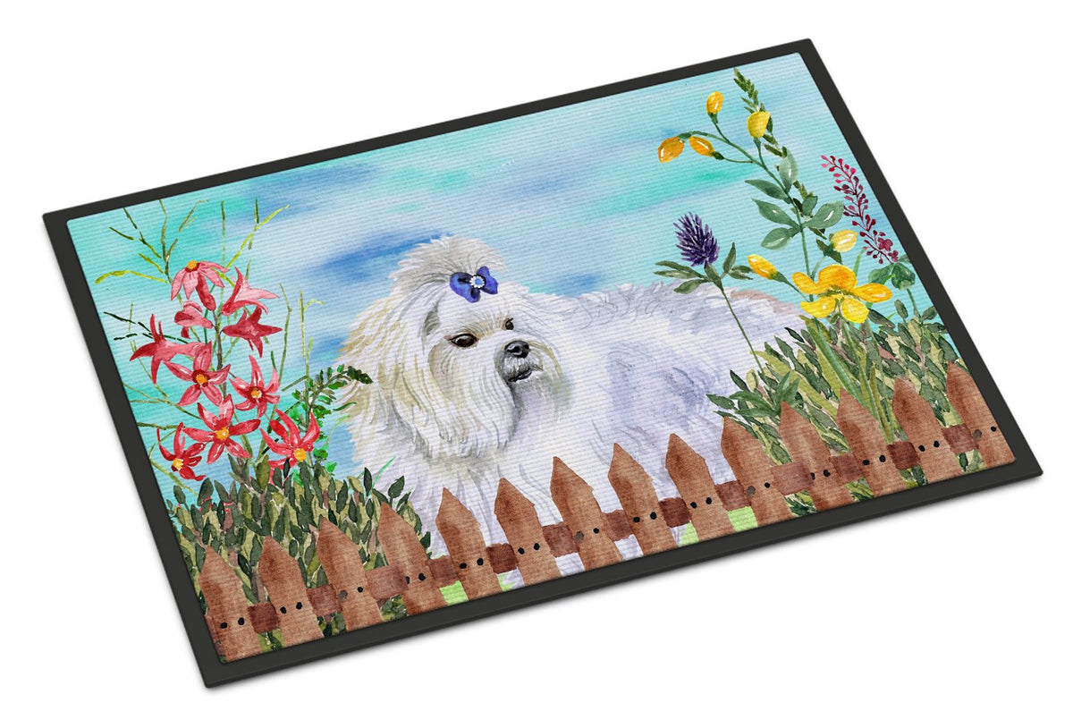 Maltese Spring Indoor or Outdoor Mat 24x36 CK1213JMAT by Caroline&#39;s Treasures