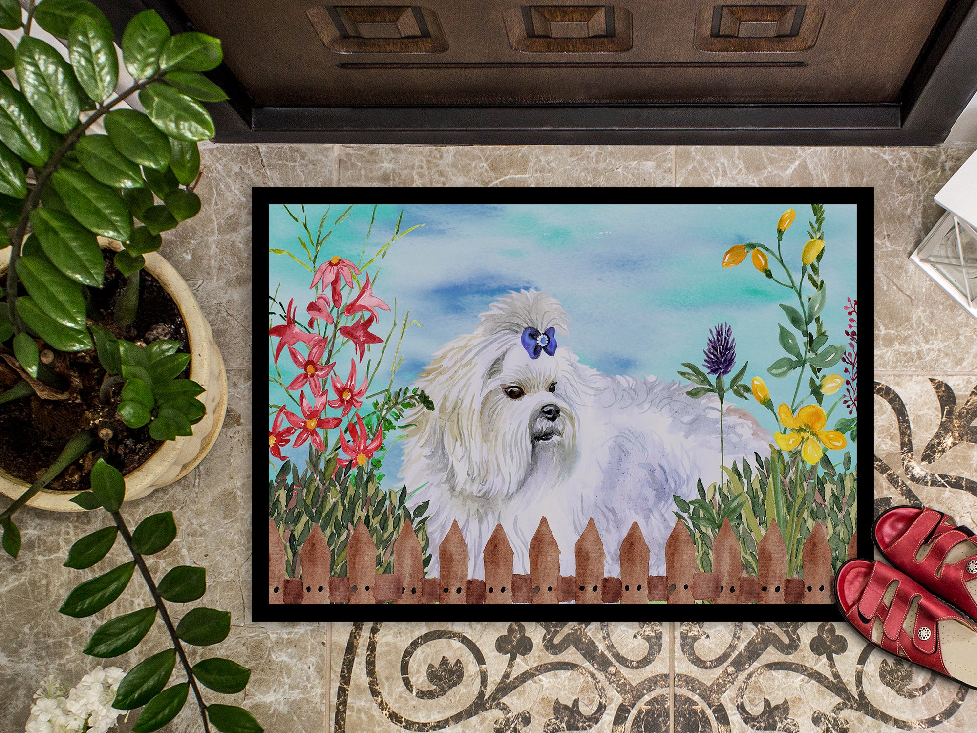 Maltese Spring Indoor or Outdoor Mat 18x27 CK1213MAT - the-store.com