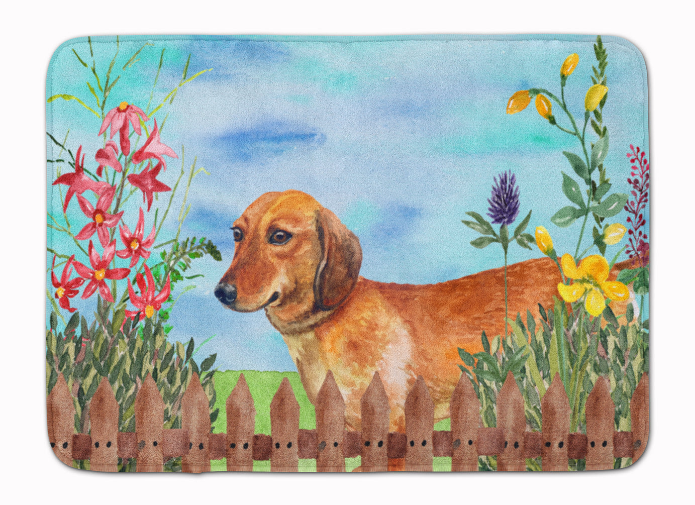 Dachshund Spring Machine Washable Memory Foam Mat CK1214RUG - the-store.com