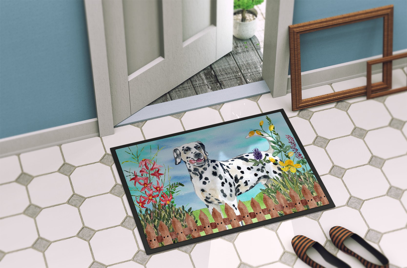 Dalmatian Spring Indoor or Outdoor Mat 24x36 CK1215JMAT by Caroline's Treasures