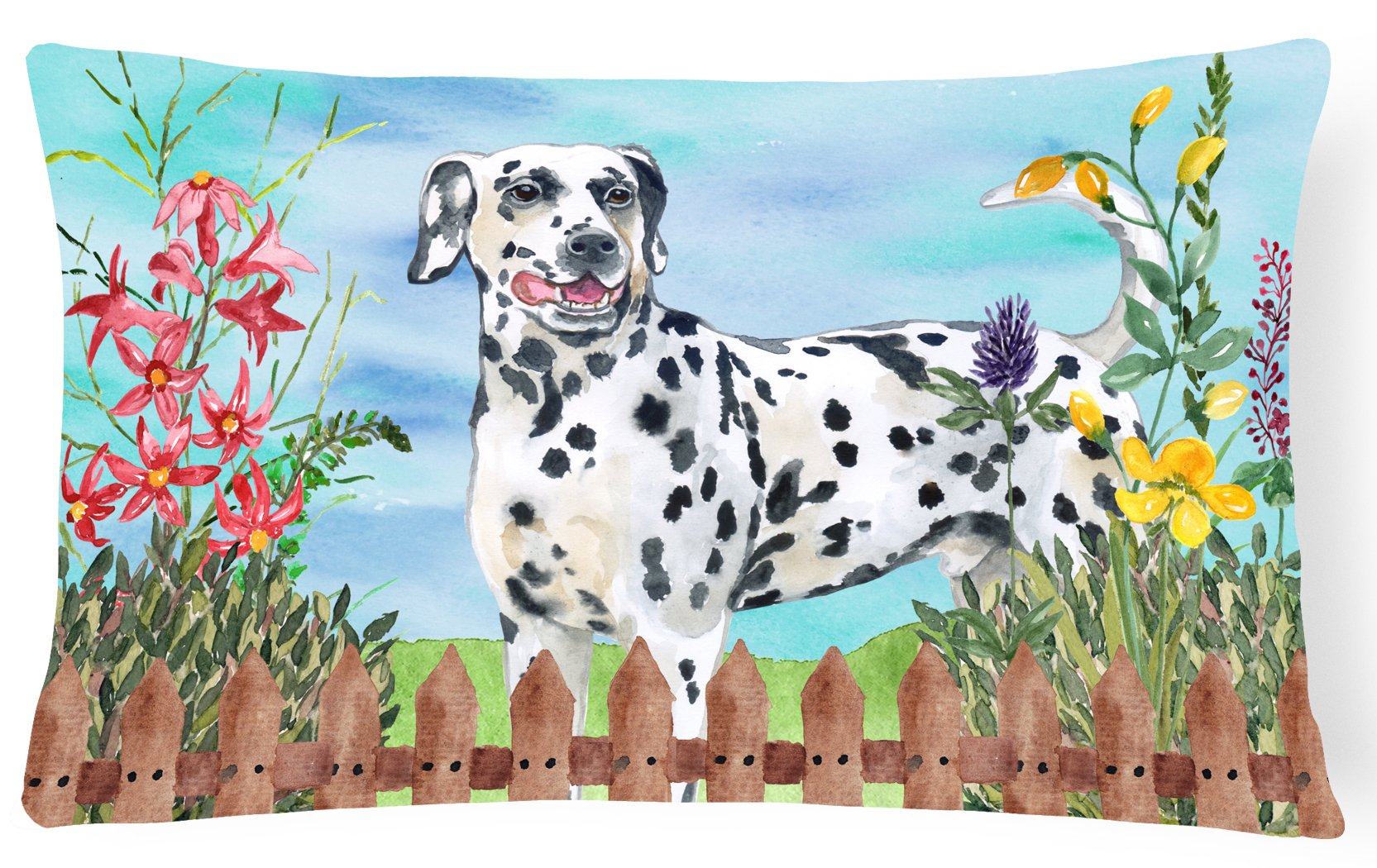 Dalmatian Spring Canvas Fabric Decorative Pillow CK1215PW1216 by Caroline's Treasures