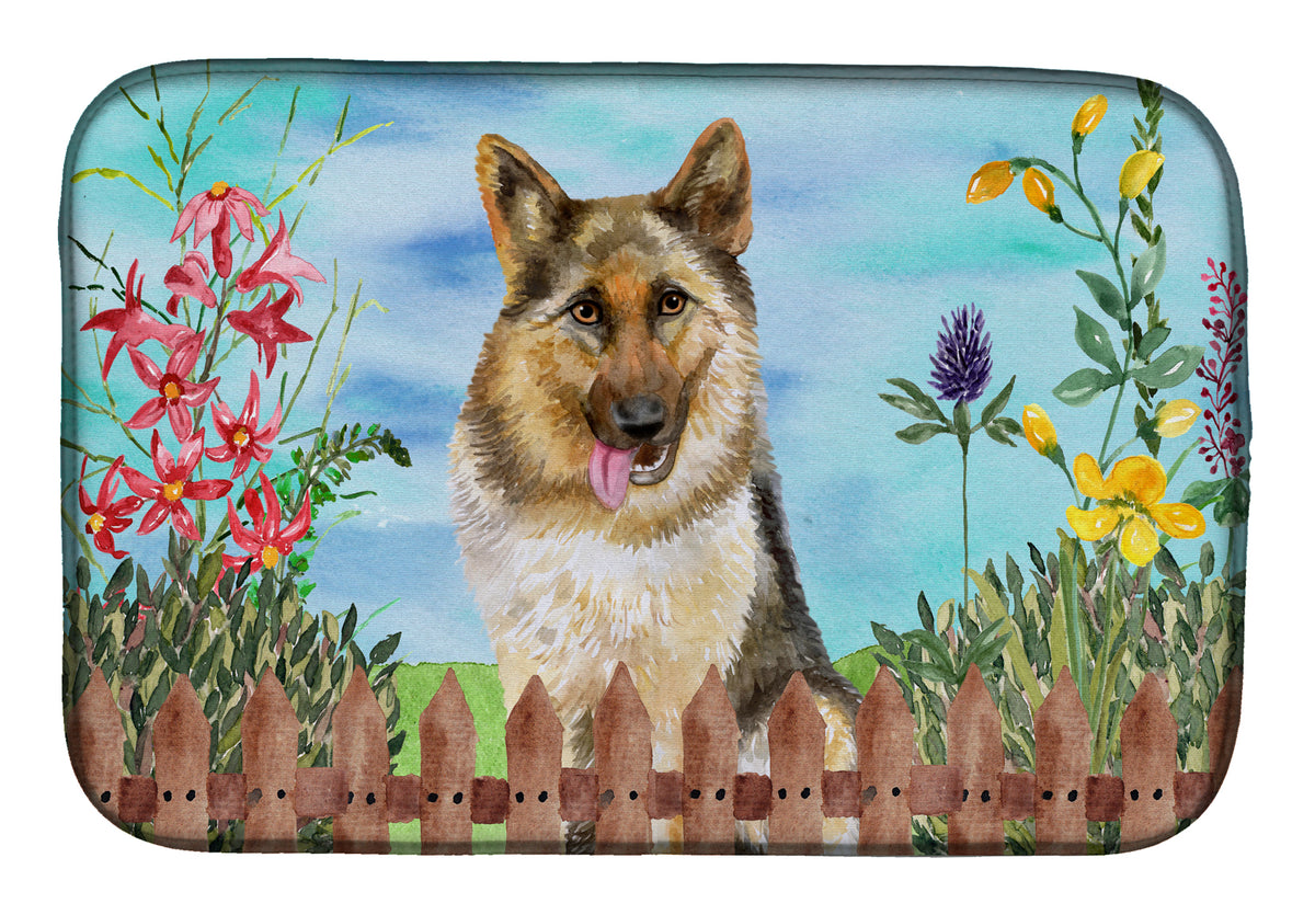 German Shepherd Spring Dish Drying Mat CK1216DDM  the-store.com.