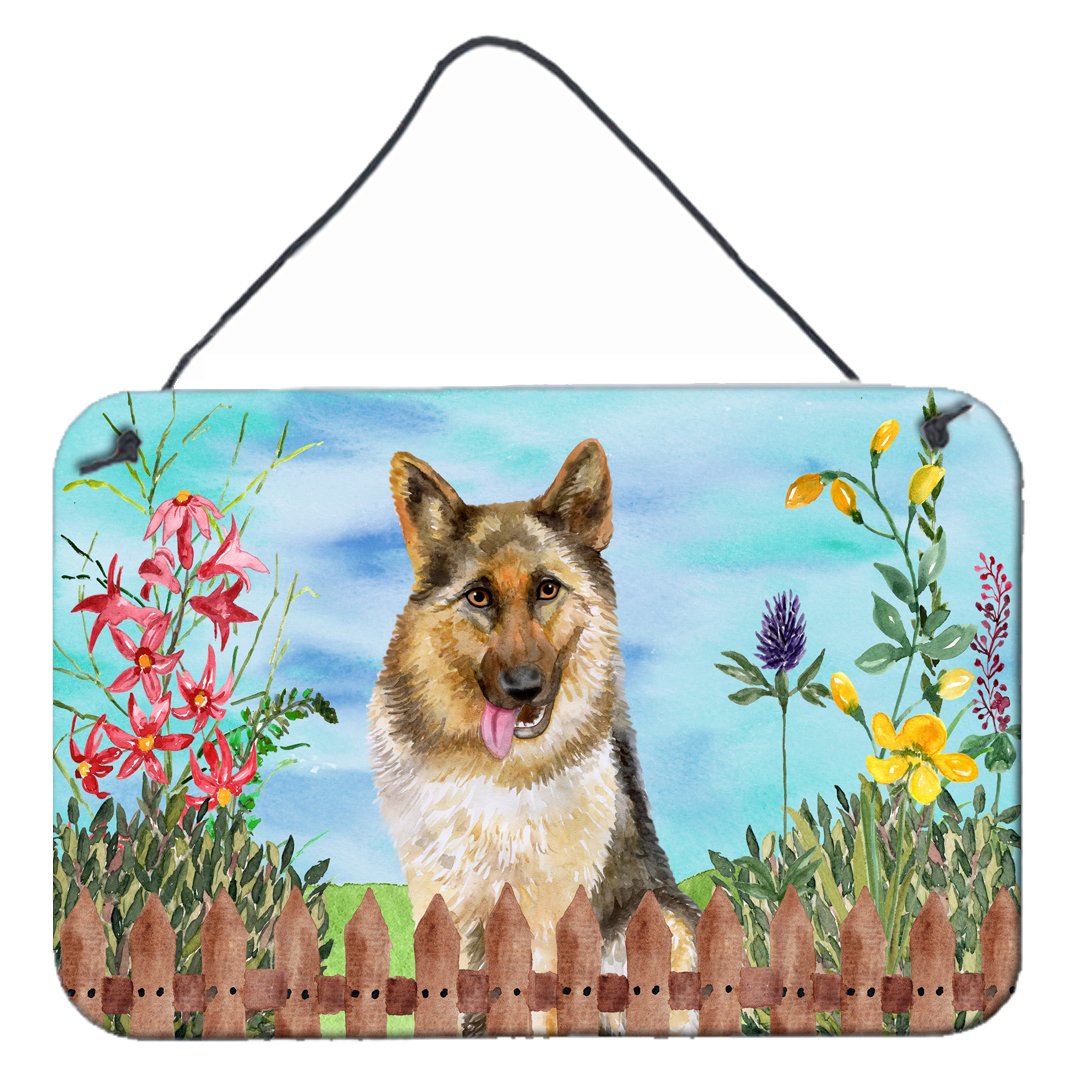 German Shepherd Spring Wall or Door Hanging Prints CK1216DS812 by Caroline's Treasures