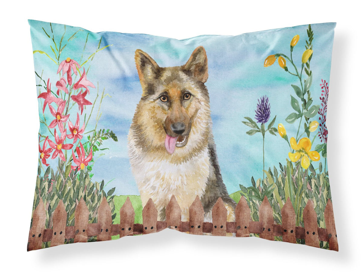 German Shepherd Spring Fabric Standard Pillowcase CK1216PILLOWCASE by Caroline&#39;s Treasures