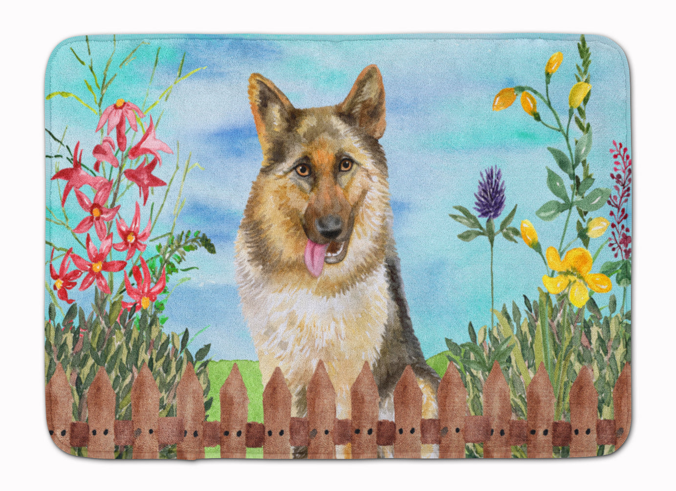 German Shepherd Spring Machine Washable Memory Foam Mat CK1216RUG - the-store.com