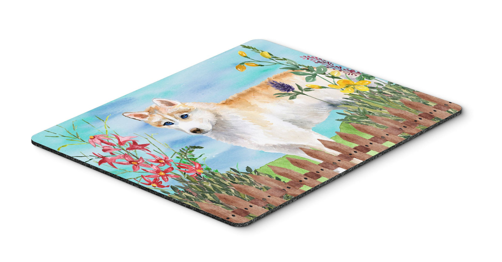 Siberian Husky Spring Mouse Pad, Hot Pad or Trivet CK1217MP by Caroline's Treasures