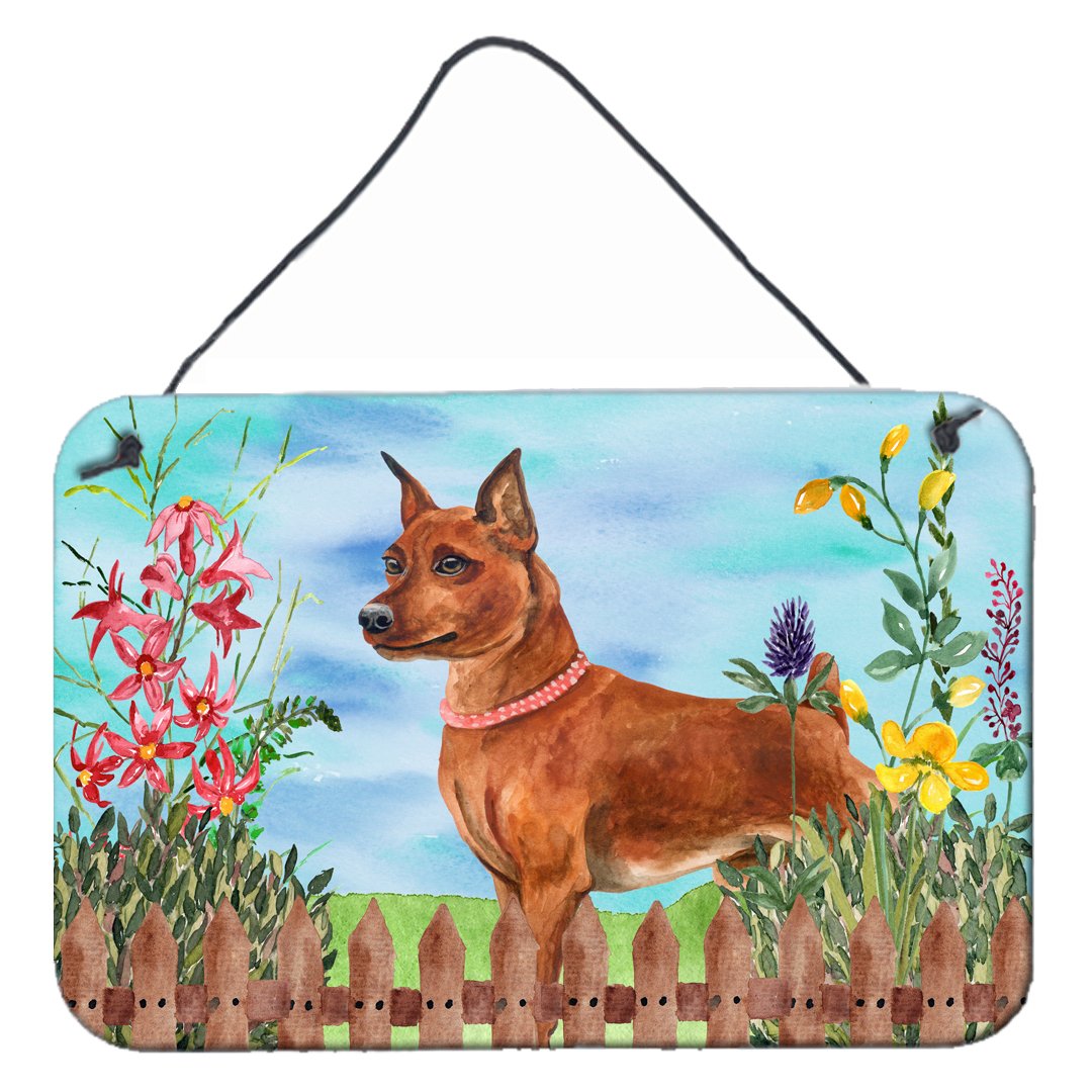 Miniature Pinscher Spring Wall or Door Hanging Prints CK1218DS812 by Caroline's Treasures