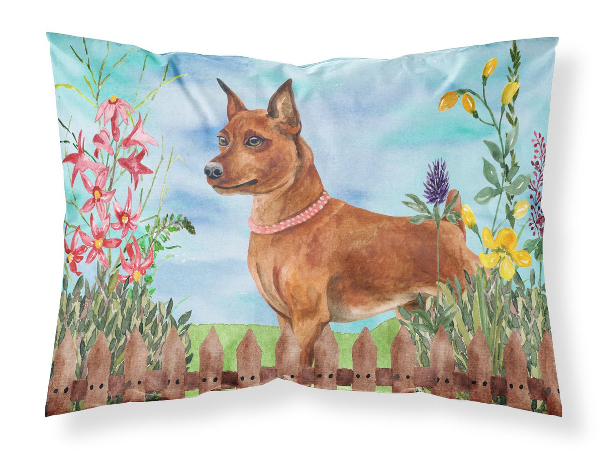 Miniature Pinscher Spring Fabric Standard Pillowcase CK1218PILLOWCASE by Caroline&#39;s Treasures