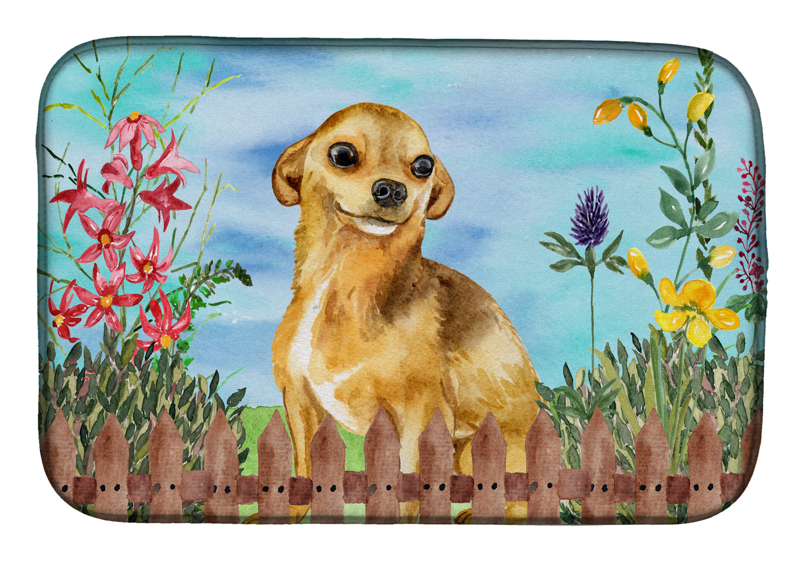 Chihuahua Spring Dish Drying Mat CK1220DDM  the-store.com.