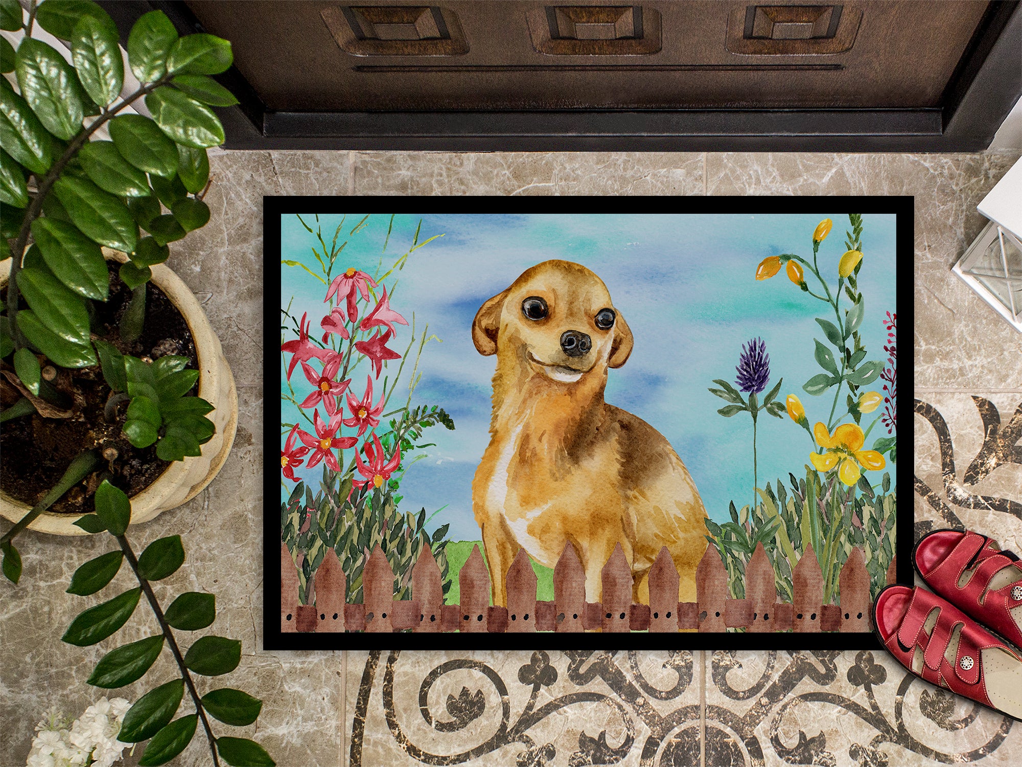 Chihuahua Spring Indoor or Outdoor Mat 18x27 CK1220MAT - the-store.com