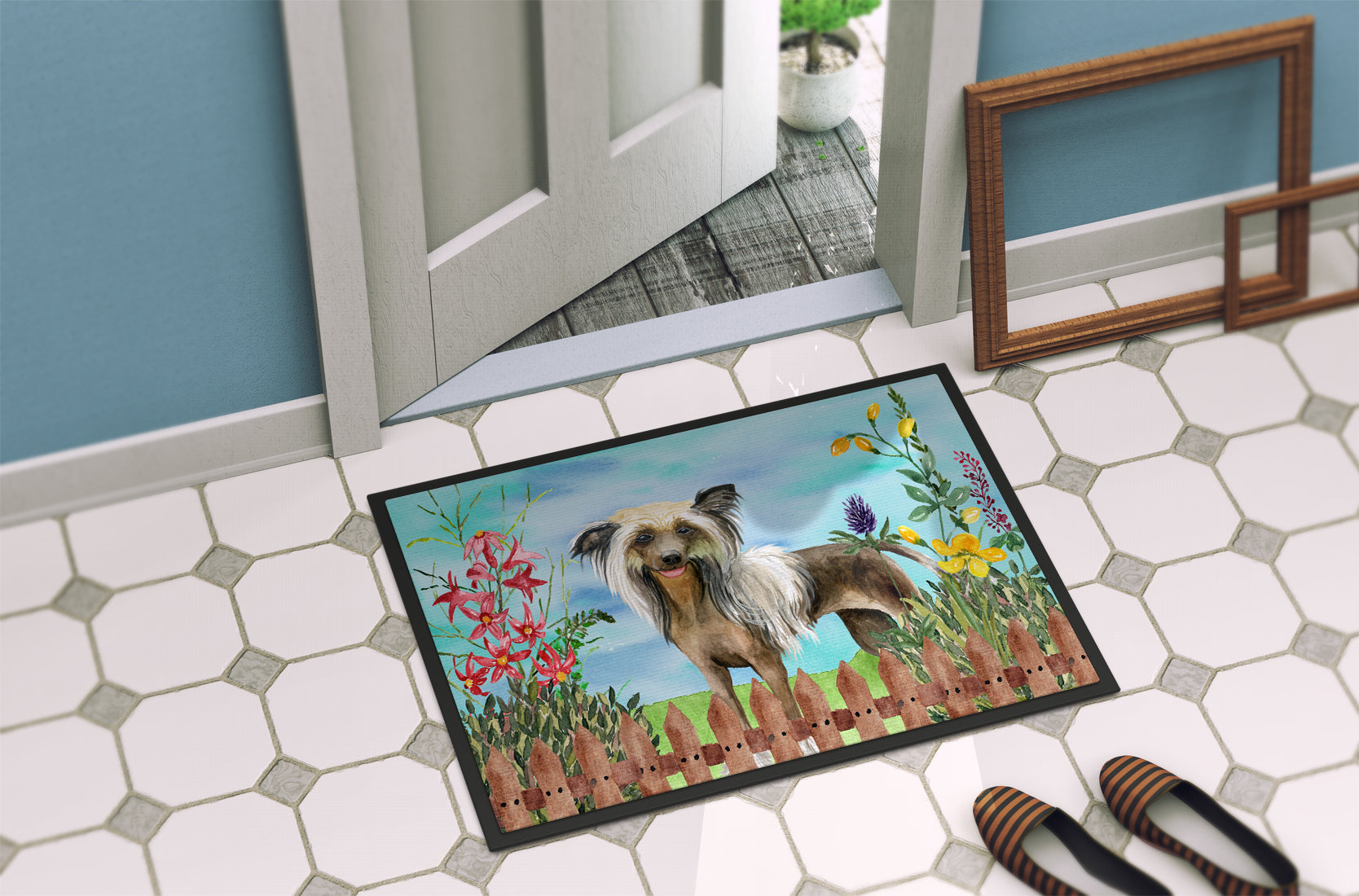 Chinese Crested Spring Indoor or Outdoor Mat 18x27 CK1221MAT - the-store.com