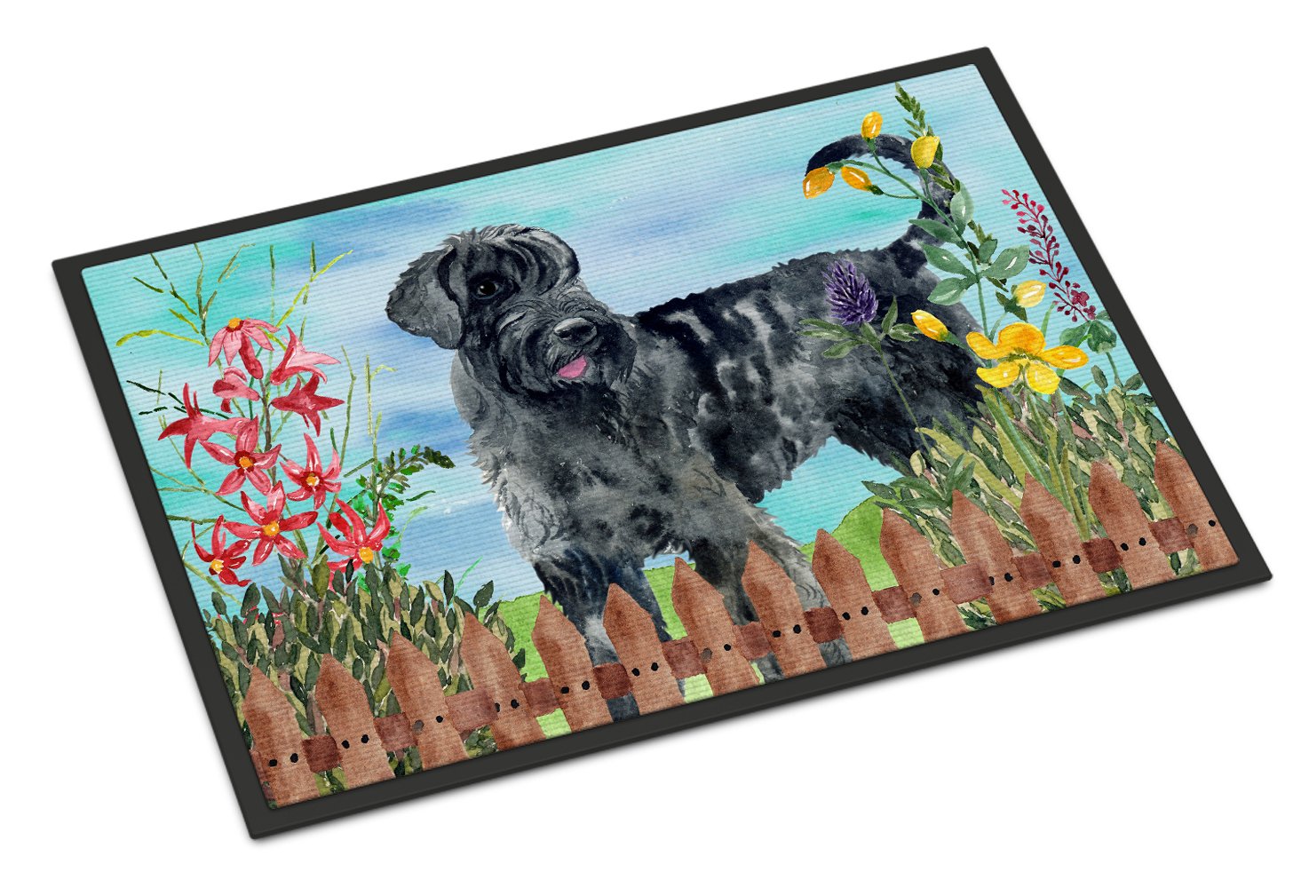 Giant Schnauzer Spring Indoor or Outdoor Mat 24x36 CK1222JMAT by Caroline's Treasures