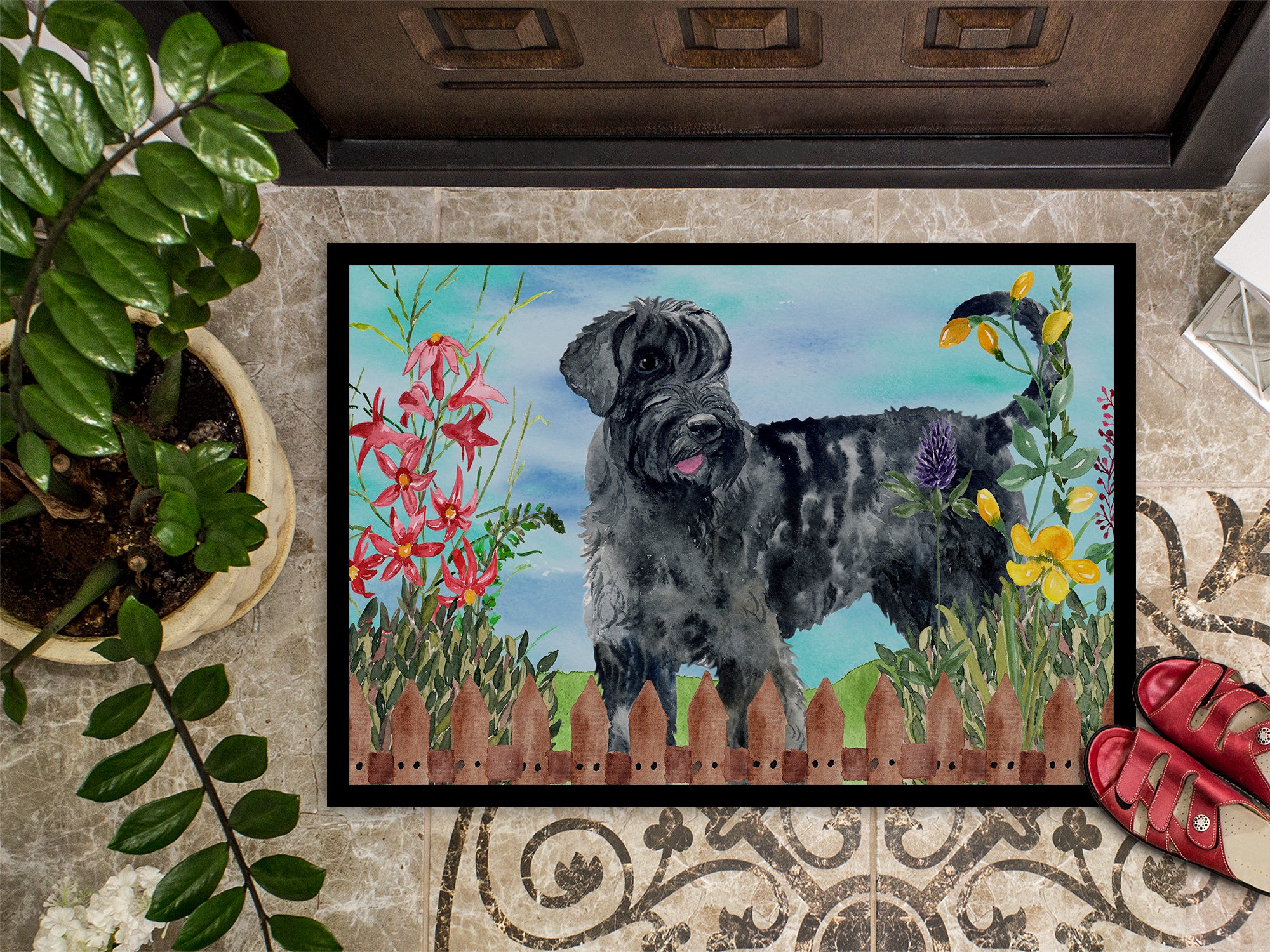 Giant Schnauzer Spring Indoor or Outdoor Mat 18x27 CK1222MAT - the-store.com