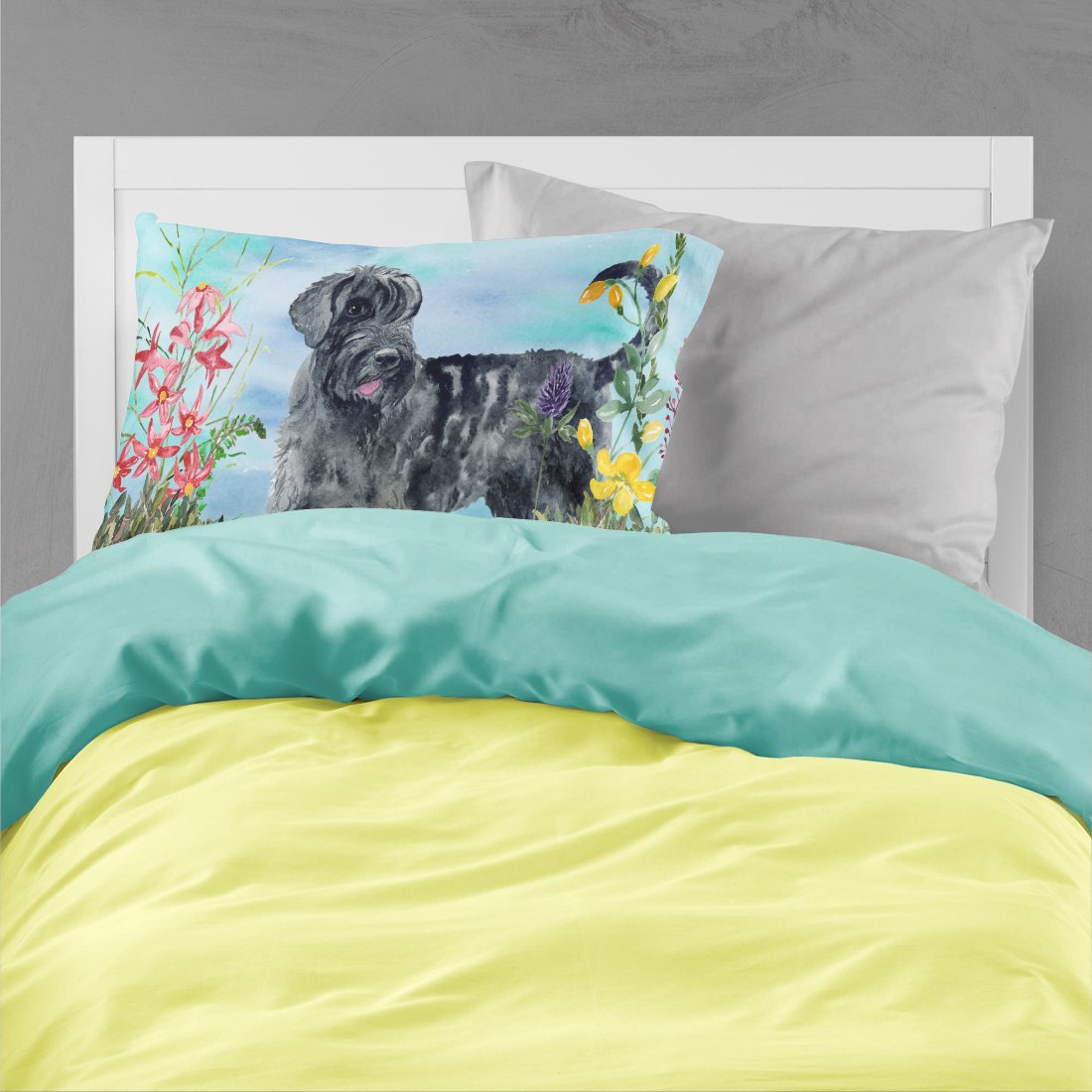 Giant Schnauzer Spring Fabric Standard Pillowcase CK1222PILLOWCASE by Caroline's Treasures