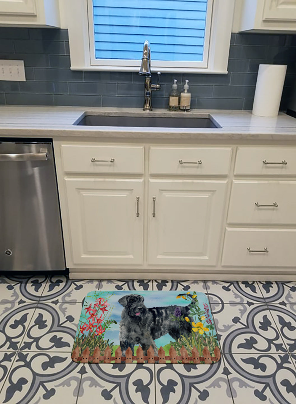 Giant Schnauzer Spring Machine Washable Memory Foam Mat CK1222RUG - the-store.com