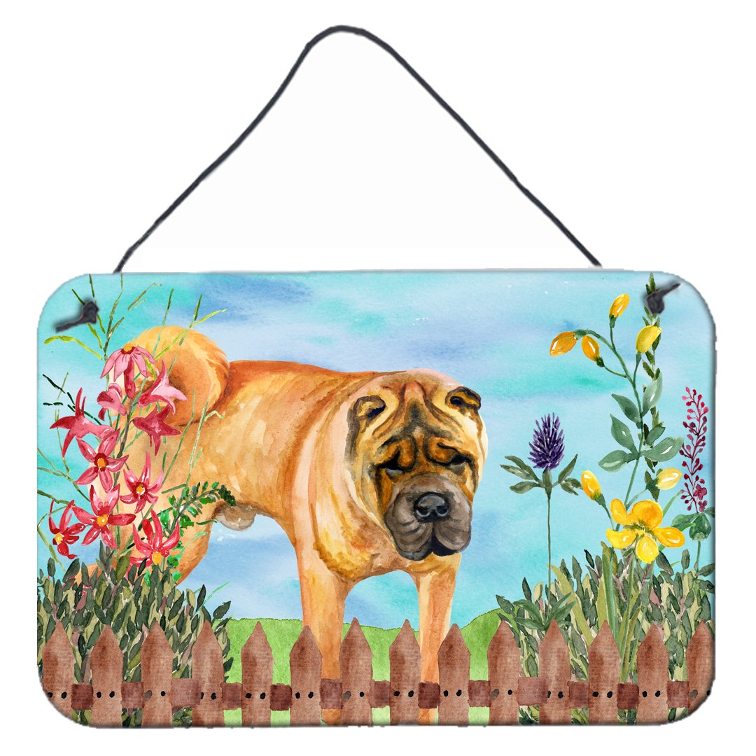 Shar Pei Spring Wall or Door Hanging Prints CK1223DS812 by Caroline's Treasures