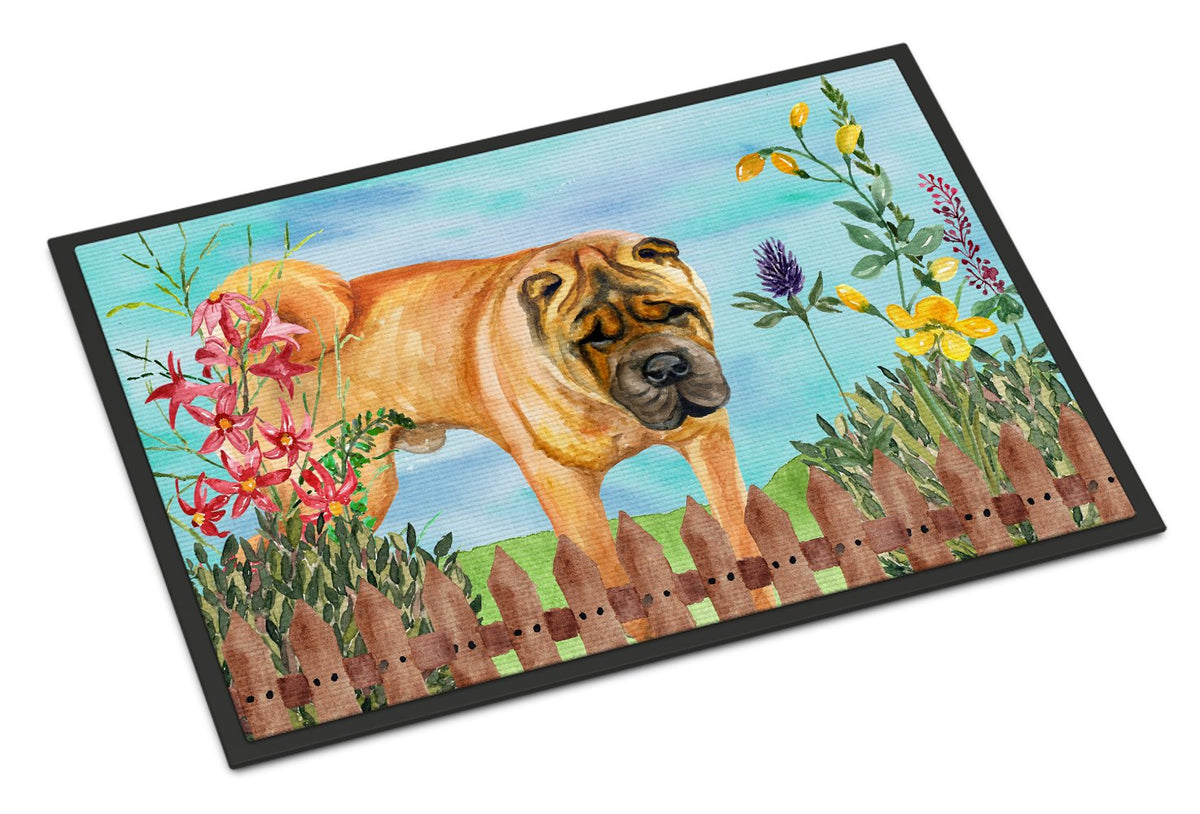 Shar Pei Spring Indoor or Outdoor Mat 24x36 CK1223JMAT by Caroline&#39;s Treasures