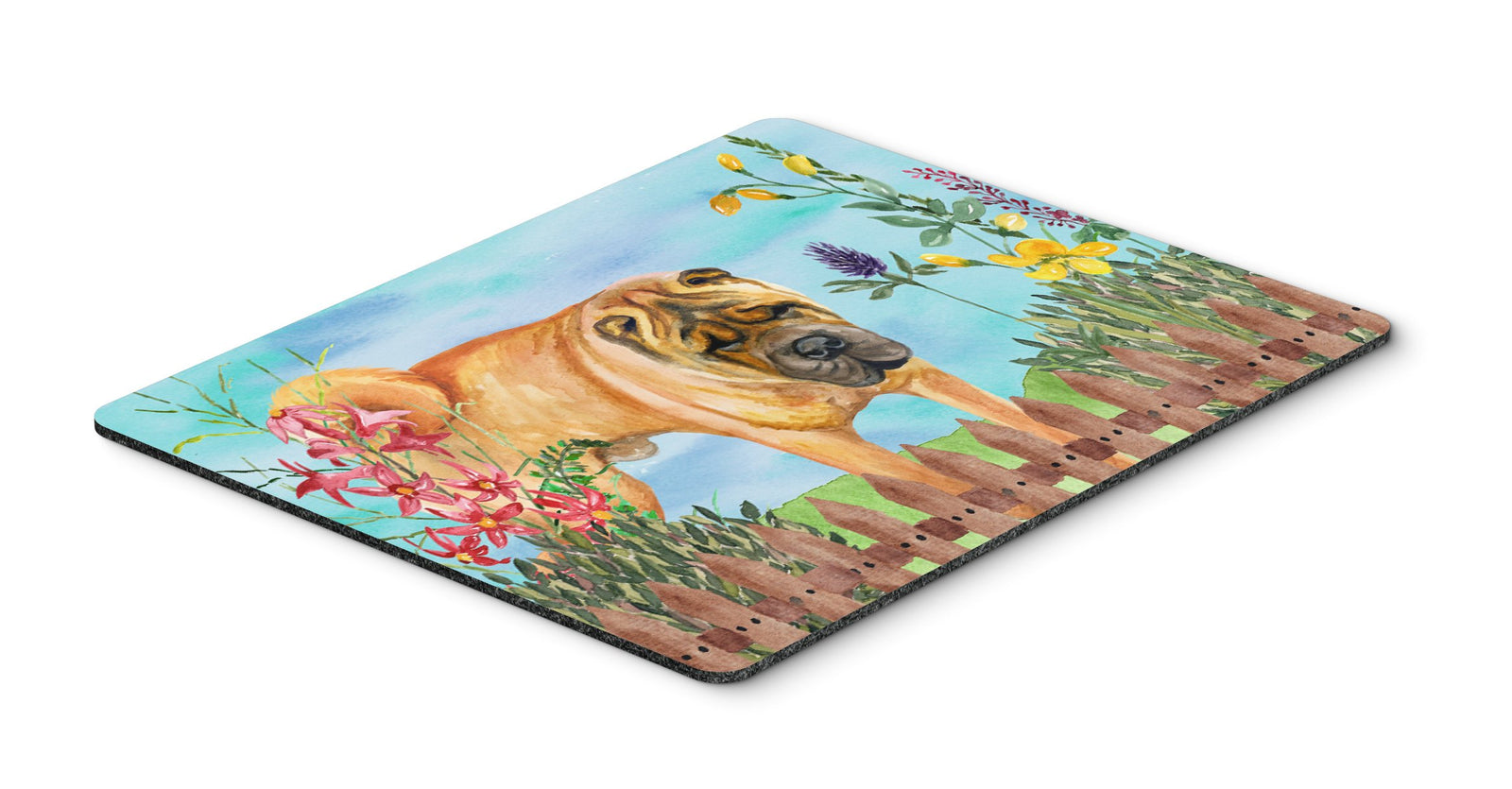 Shar Pei Spring Mouse Pad, Hot Pad or Trivet CK1223MP by Caroline's Treasures