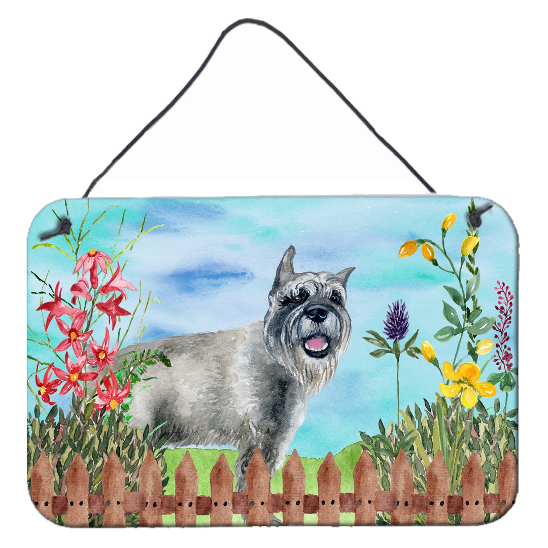 Schnauzer Spring Wall or Door Hanging Prints CK1224DS812 by Caroline&#39;s Treasures