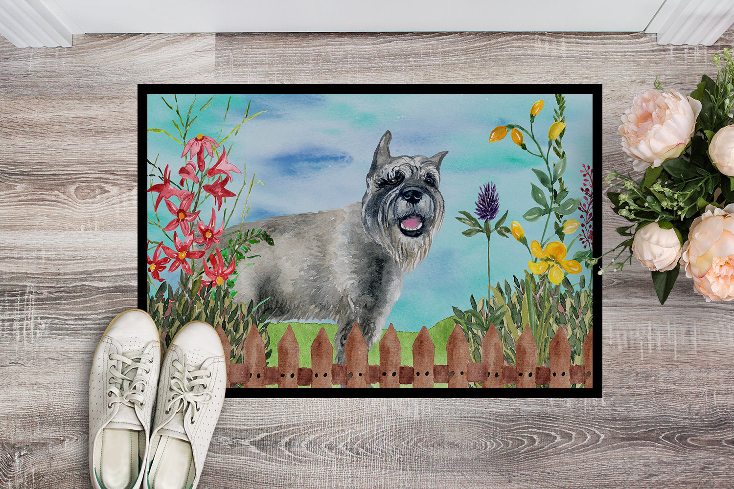 Schnauzer Spring Indoor or Outdoor Mat 18x27 CK1224MAT - the-store.com