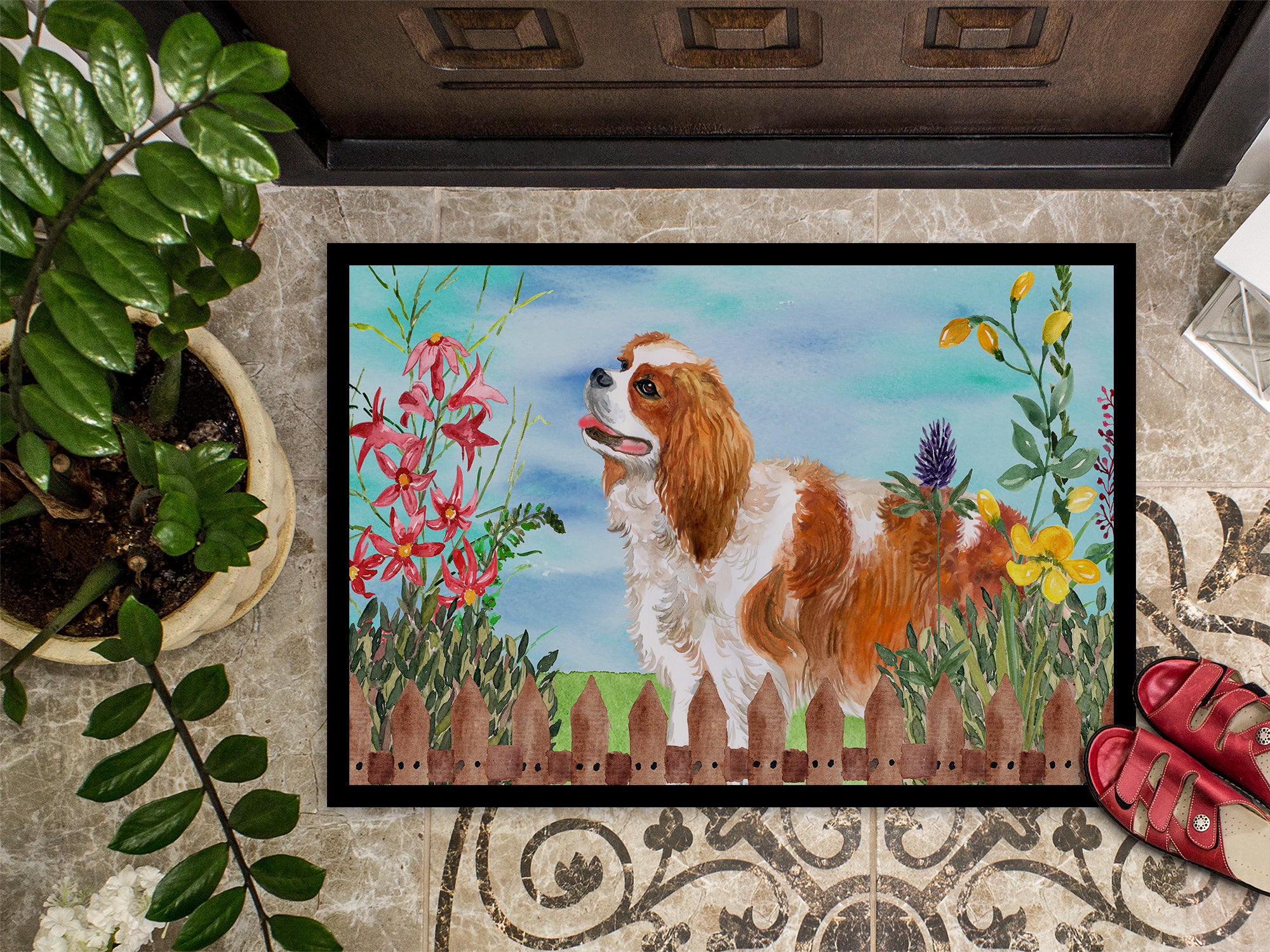 Cavalier Spaniel Spring Indoor or Outdoor Mat 18x27 CK1225MAT - the-store.com