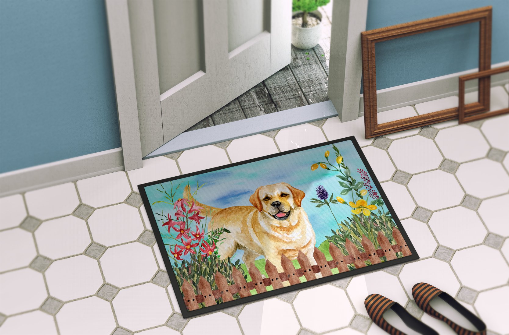 Golden Retriever Spring Indoor or Outdoor Mat 24x36 CK1226JMAT by Caroline's Treasures