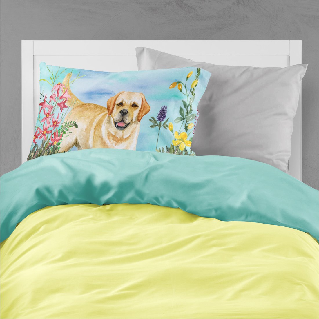 Golden Retriever Spring Fabric Standard Pillowcase CK1226PILLOWCASE by Caroline's Treasures