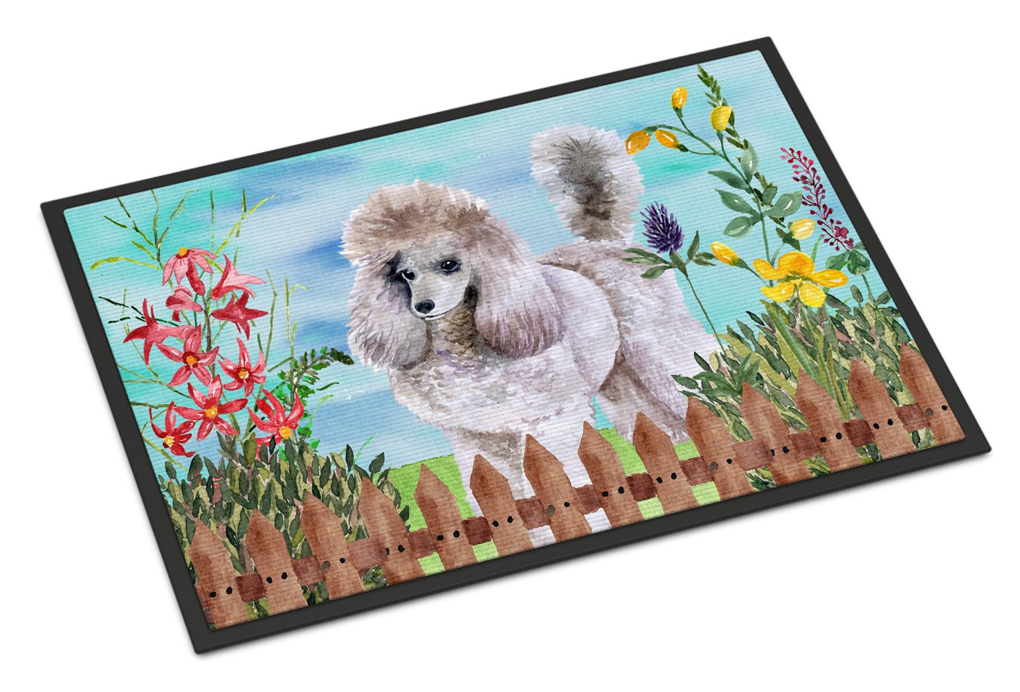 Poodle Spring Indoor or Outdoor Mat 24x36 CK1227JMAT by Caroline's Treasures