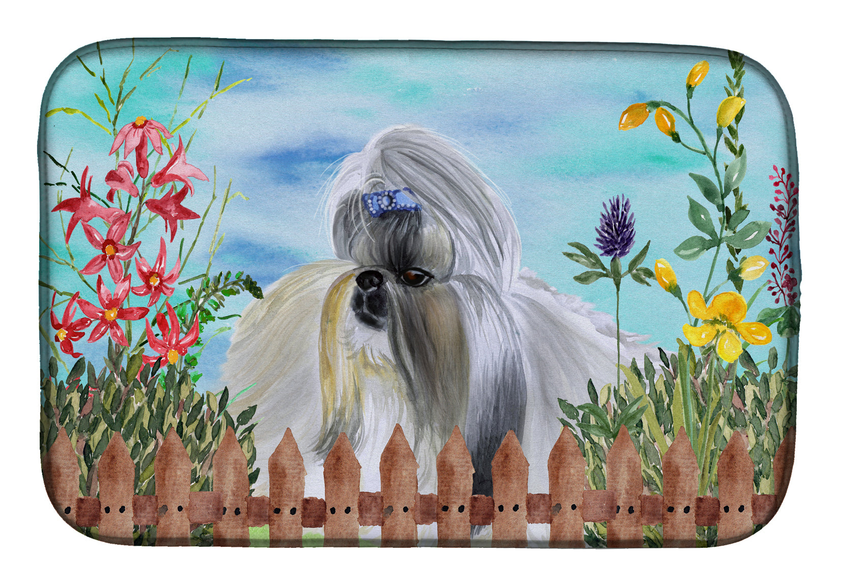 Shih Tzu Spring Dish Drying Mat CK1228DDM  the-store.com.