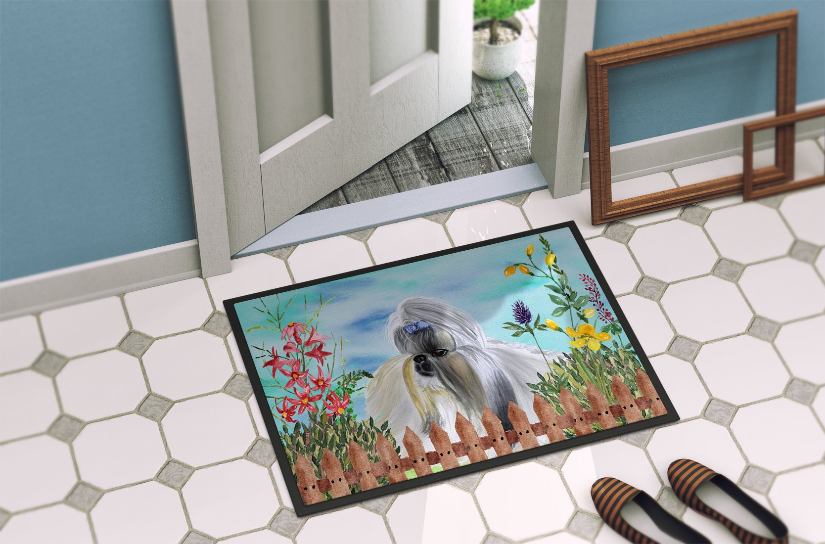 Shih Tzu Spring Indoor or Outdoor Mat 24x36 CK1228JMAT by Caroline's Treasures